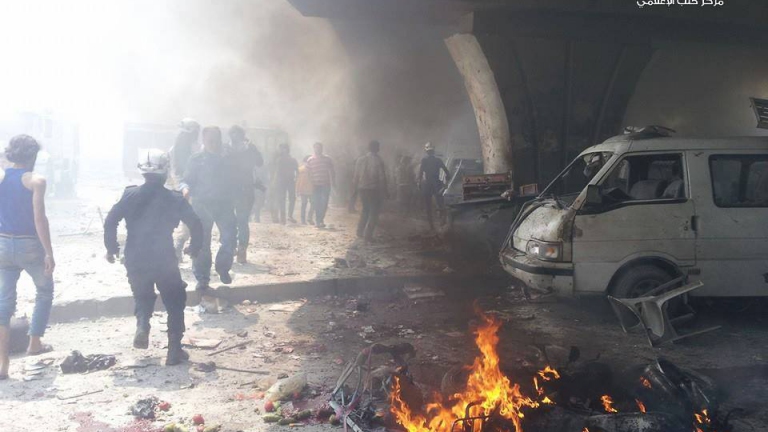 عشرات القتلى في دوار جسر الحج بحلب 