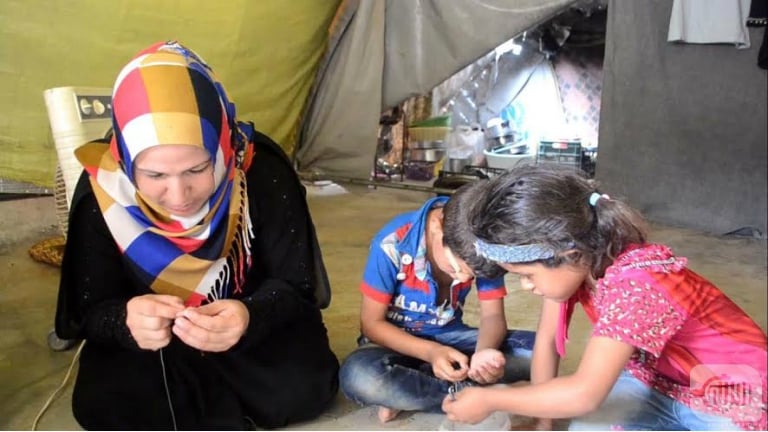 “Ahlam” holds an exhibition in “Atama” refugee’s camp!