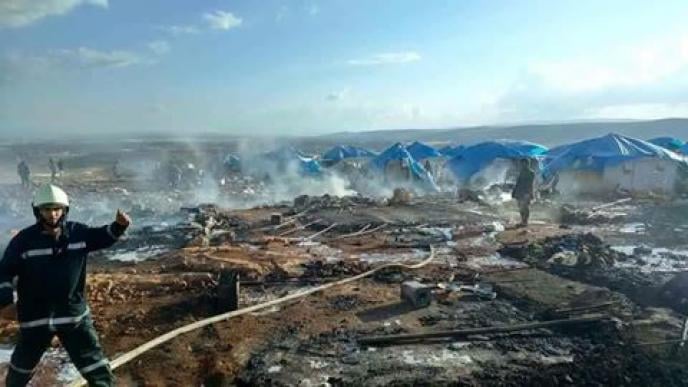Airstrike on A Refugee Camp in Idlib Countryside!