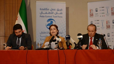 الأتاسي تطالب المجتمع الدولي بانقاذ أطفال سوريا من شلل الأطفال 