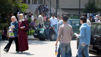 القضاء على الحرم الجامعي في سوريا 