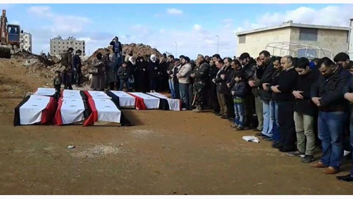 النظام يشيع 28 عنصراً ويعترف بمقتل 107 من كتائب البعث بحلب