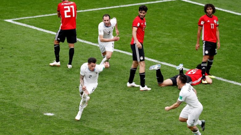 اليوم الثاني للمونديال: هزيمتان لمصر والمغرب.. وتعادل مثير لإسبانيا
