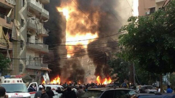 انفجار بالقرب من مقر المجلس السياسي لحزب الله في بيروت 