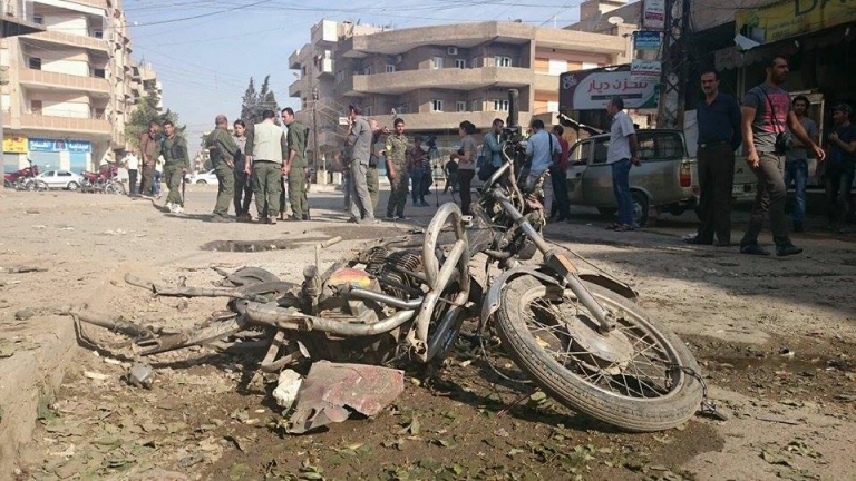 انفجار دراجة مفخخة في القامشلي 
