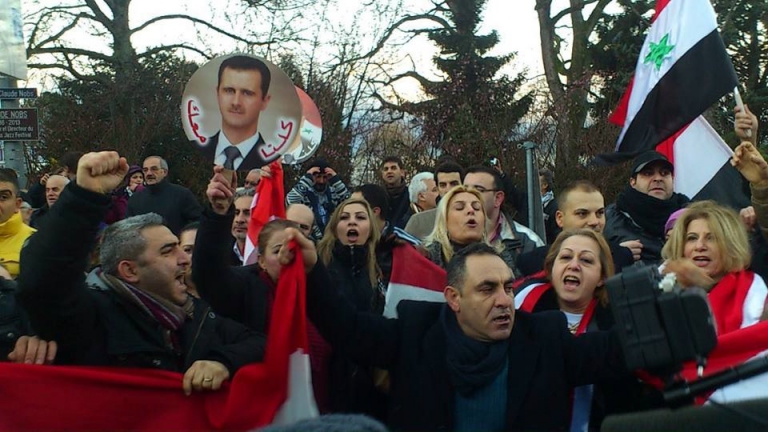 أنصار النظام السوري يحشدون مظاهرات في جنيف 