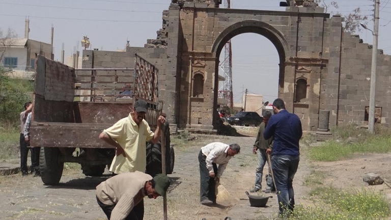 بالصور.. المعارضة تواصل حملة تنظيف وترميم 