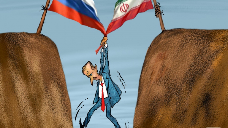 بين روسيا وإيران 
