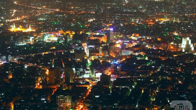 DAMASCUS AT NIGHT... A VIEW FROM QASSIUN