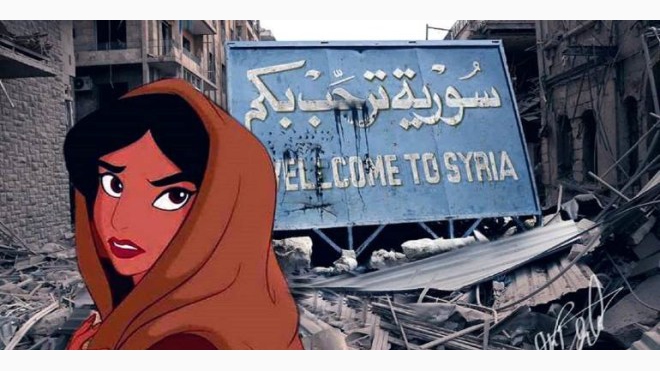 فنان سوري يدمج صور ديزني مع الدمار في سوريا