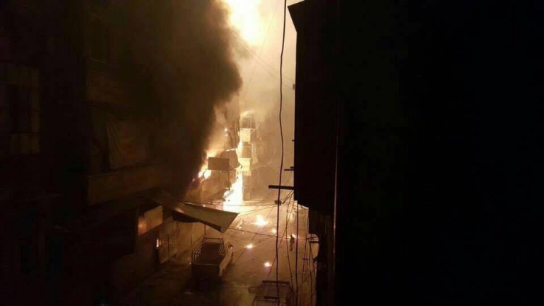 غارات بالقنابل الفسفورية شرقي حلب 