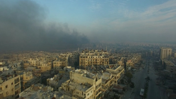 حلب: انفجار وسط مبنى 