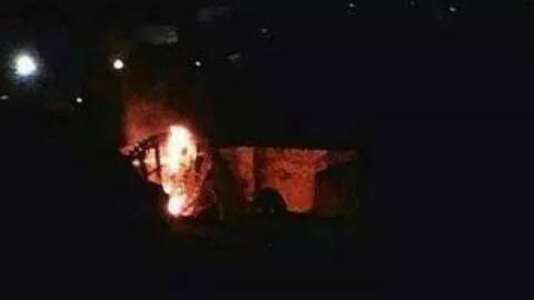 إحراق ناعورة أثرية في مدينة حماة 