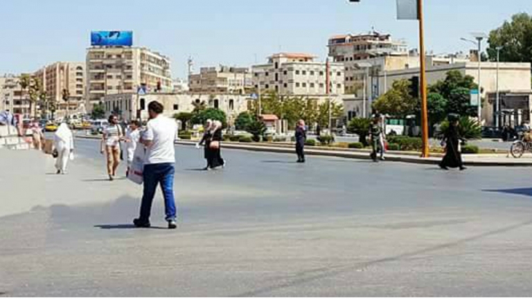 حريق ضخم في مركز البريد بحماة