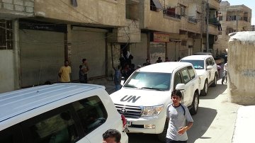 خبراء نزع الكيماوي يعملون للمرة الأولى في منطقة حرب
