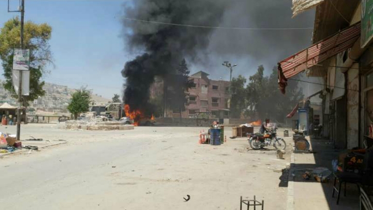 قتلى وجرحى بانفجار مفخخة وسط عفرين