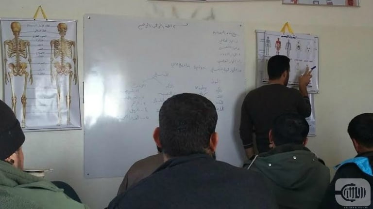 Medical institute in Idlib challenges the Aerial bombardment