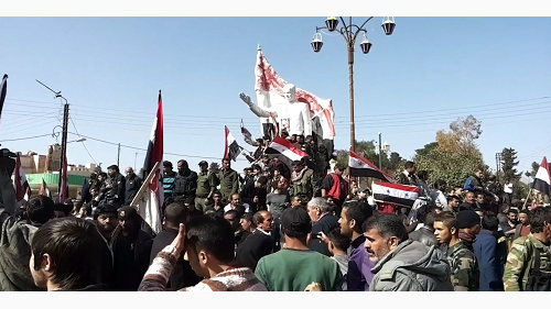 مسيرة مؤيدة للبعث تثير جدلا في القامشلي 