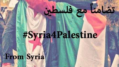 ناشطون سوريون  يعلنون تضامنهم مع الشعب الفلسطيني 