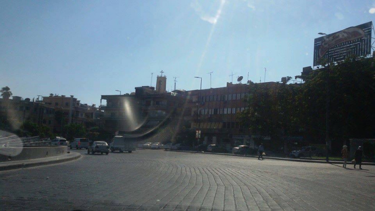 ساحة العباسيين خالية من المدنيين 