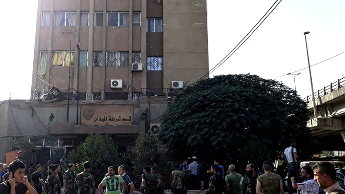 تفجير في قسم الميدان و النظام يتحفظ على أعداد القتلى 