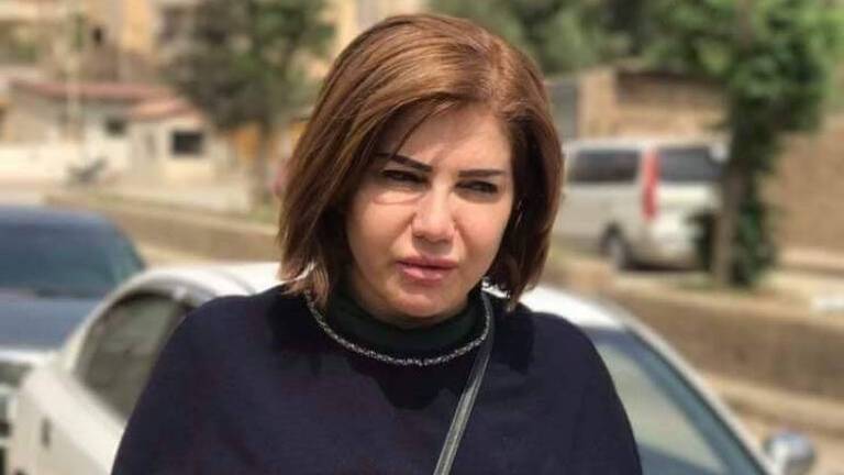 اعتقال بروين إبراهيم من أمام البرلمان السوري 