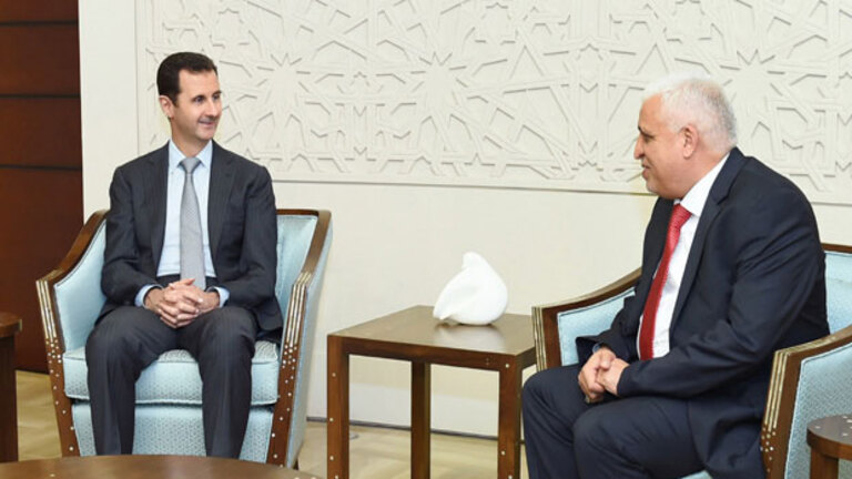 ما مضمون الرسالة التي نقلها مسؤول الحشد الشعبي إلى بشار الأسد؟   