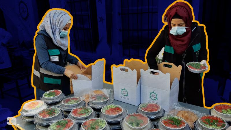 المطبخ الإنتاجي.. سيدات سوريات يطبخن لتخفيف بعض أعباء النازحين 