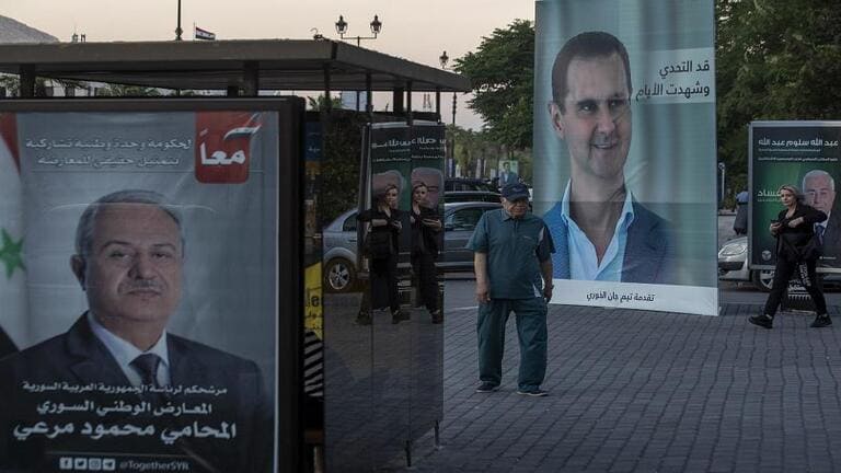 تزوير واضح لصالح الأسد ومنافساه يقبلان النتيجة!