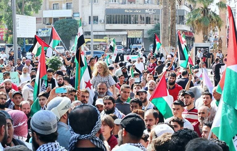 مظاهرات في مدن سورية تضامناً مع أهالي غزة