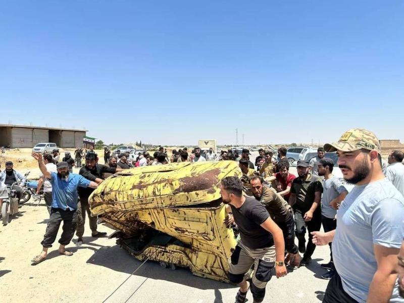 احتجاجات شعبية في مدينة الباب تمنع رتلاً روسياً من دخول المدينة