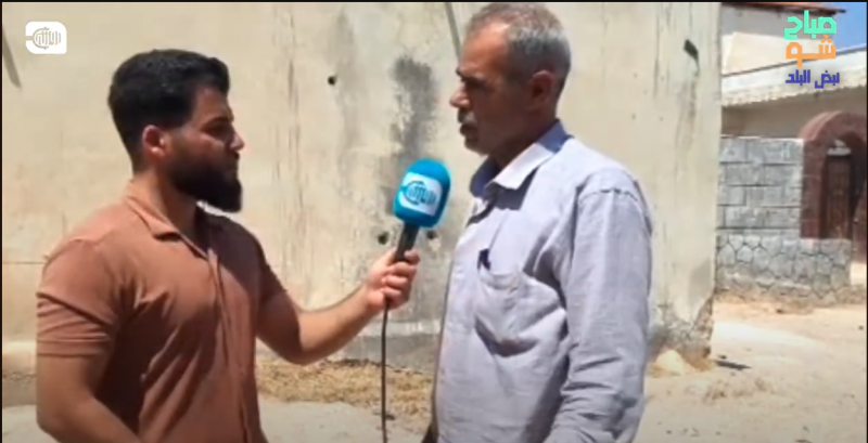 مشكلة الطريق في قرية القلعة بالقرب من مدينة مارع بريف حلب