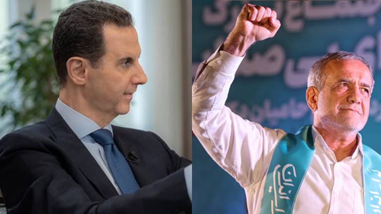 مهنئاً الرئيس الإيراني المنتخب بزشكيان.. بشار الأسد: علاقتنا تقوم على الاحترام المتبادل