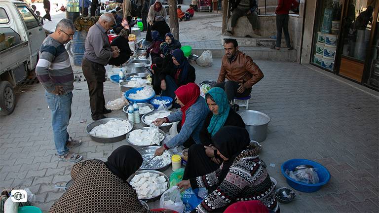 سوق الأجبان في عفرين