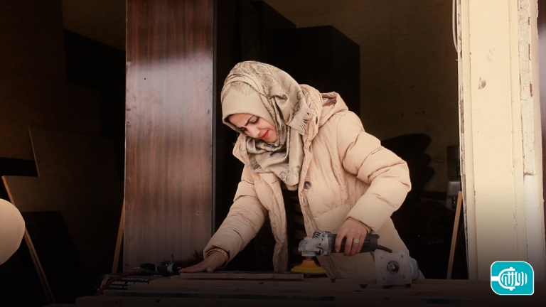 Batoul a young woman fulfilling her wish Having a tiring job
