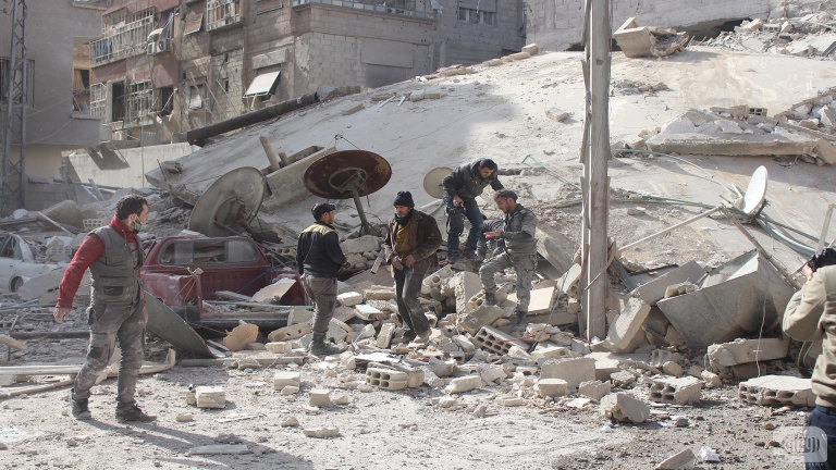 (Ghouta victims.. The regime ignores the international resolution and continues bombarding civilians (Infographic