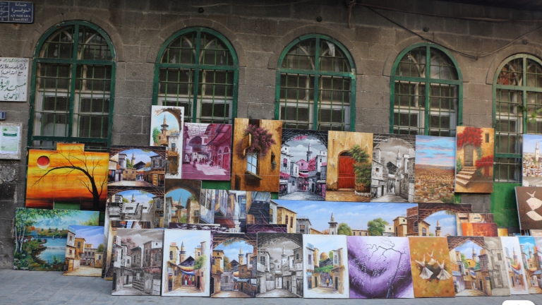 Paintings of Ancient Damascus in the Streets!