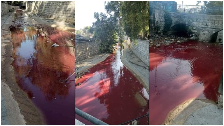 The Blood-Red Barada River: Speculations and Explanations